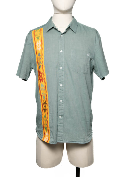 Upcycled Langkit 1 Of 1 Short-Sleeve Woven - Green Chambray