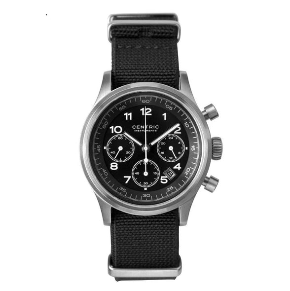 Pilot Chronograph Modern (Black) - Nylon Strap