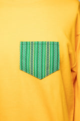 Natibo Pocket Crew Unisex Sweatshirt - Yellow