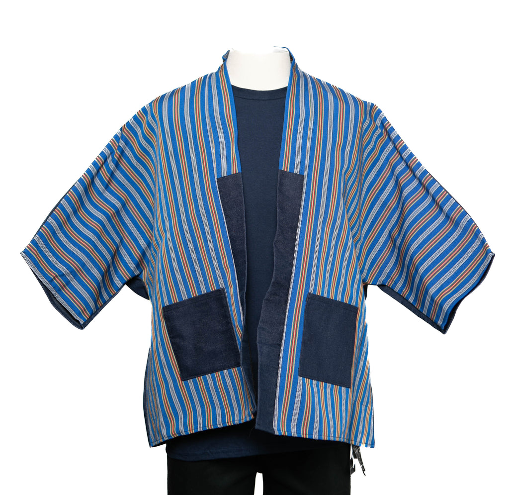 Haori Unisex Jacket - Blue Stripe