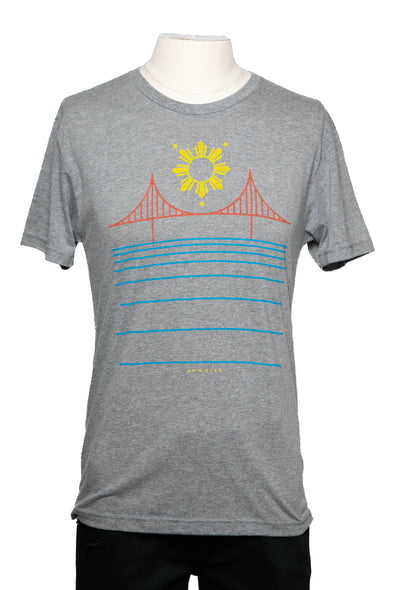 Filipinx-Bridge T-Shirt- Heather Gray